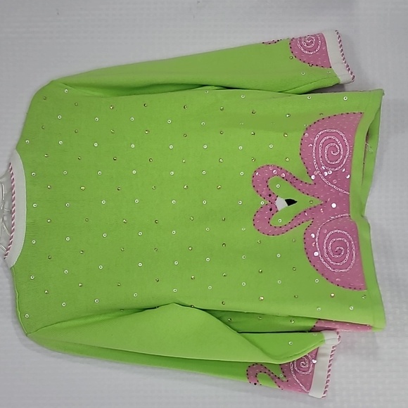 Jack B. Quick flamingo button down sequin detail sweater size L excellent cond - Picture 4 of 7